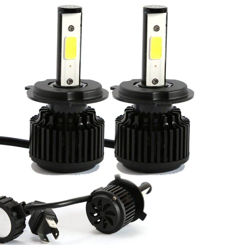 KIT H4 LAMPADE A LED CREE FULL LED 2600 LUMEN 6000K DIGITALE 12V 24V 24W AUTO