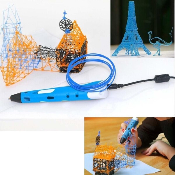 Penna 3D per bambini - Penna per stampa 3D con ricarica USB - Kit penna da  disegno 3D - Penna per stampa 3D per bambini e adulti Arti, mestieri  Disegno - Penna