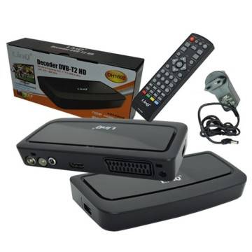 DECODER DIGITALE TERRESTRE TV T2 FULL HD DVB-T2 HDMI USB LINQ DH1692