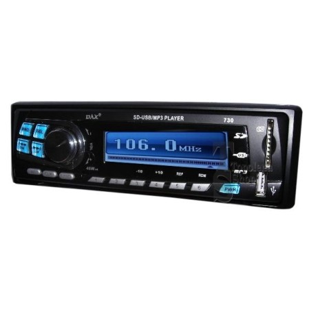 STEREO AUTORADIO AUTO CAMPER RADIO FM MP3 PORTA USB SLOT SD LCD DAX 730 MP3 45W
