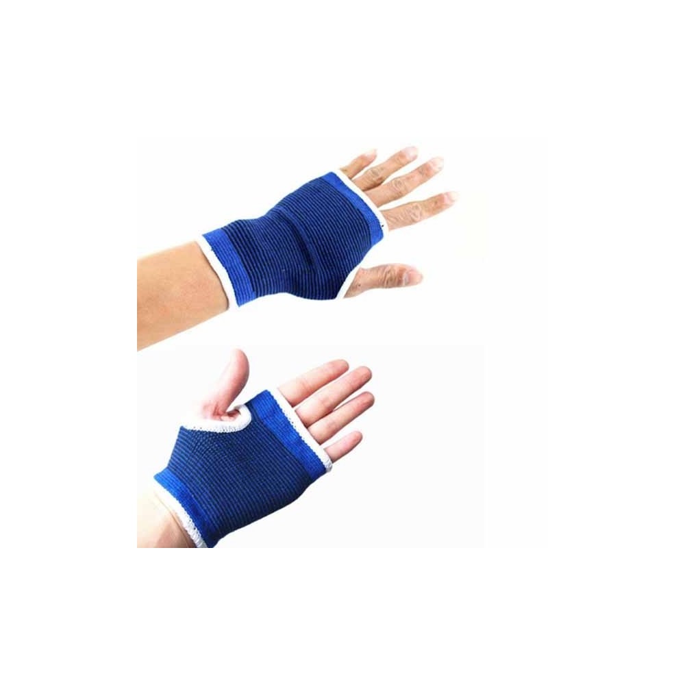 Guanti supporto per mani palmari 2 pezzi elastici morbidi colore blu