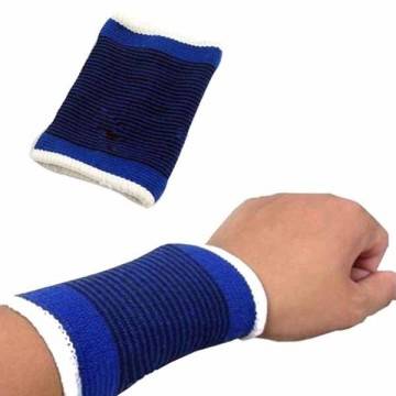 Coppia polsiera elastiche supporto per polso elastico anallergico protezione blu