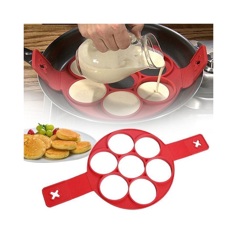 antiaderente per frittelle e frittelle perfetto per uova fritte o pancake Fnsky Stampo in silicone per uova fritte