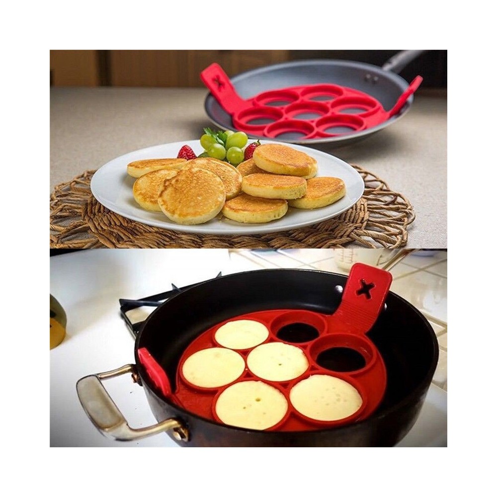 STAMPO IN SILICONE PER PANCAKES CUCINA FRITTELLE ANTIADERENTE PADELLA  OMELETTE