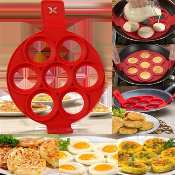 STAMPO IN SILICONE PER PANCAKES CUCINA FRITTELLE ANTIADERENTE