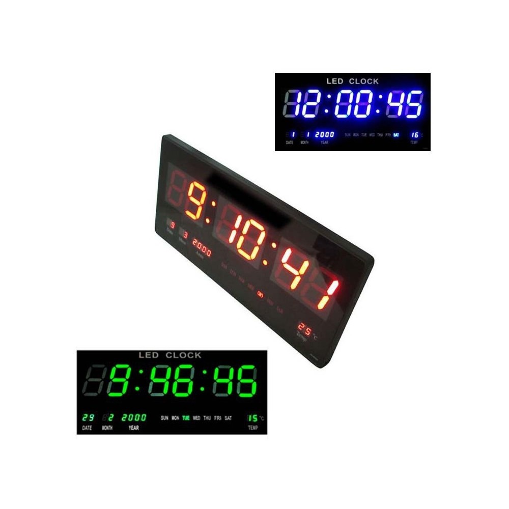 Orologio da parete digitale, con telecomando sveglia e funzione
