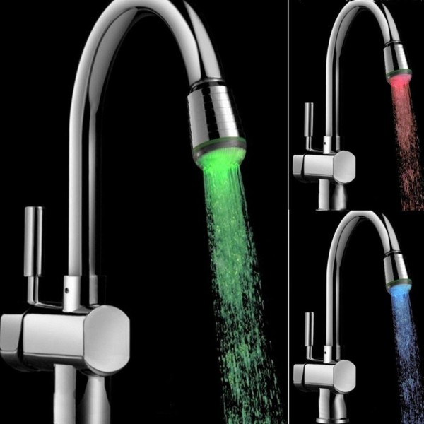Miscelatore LED colori rubinetto acqua cromoterapia bagno cucina temperatura 