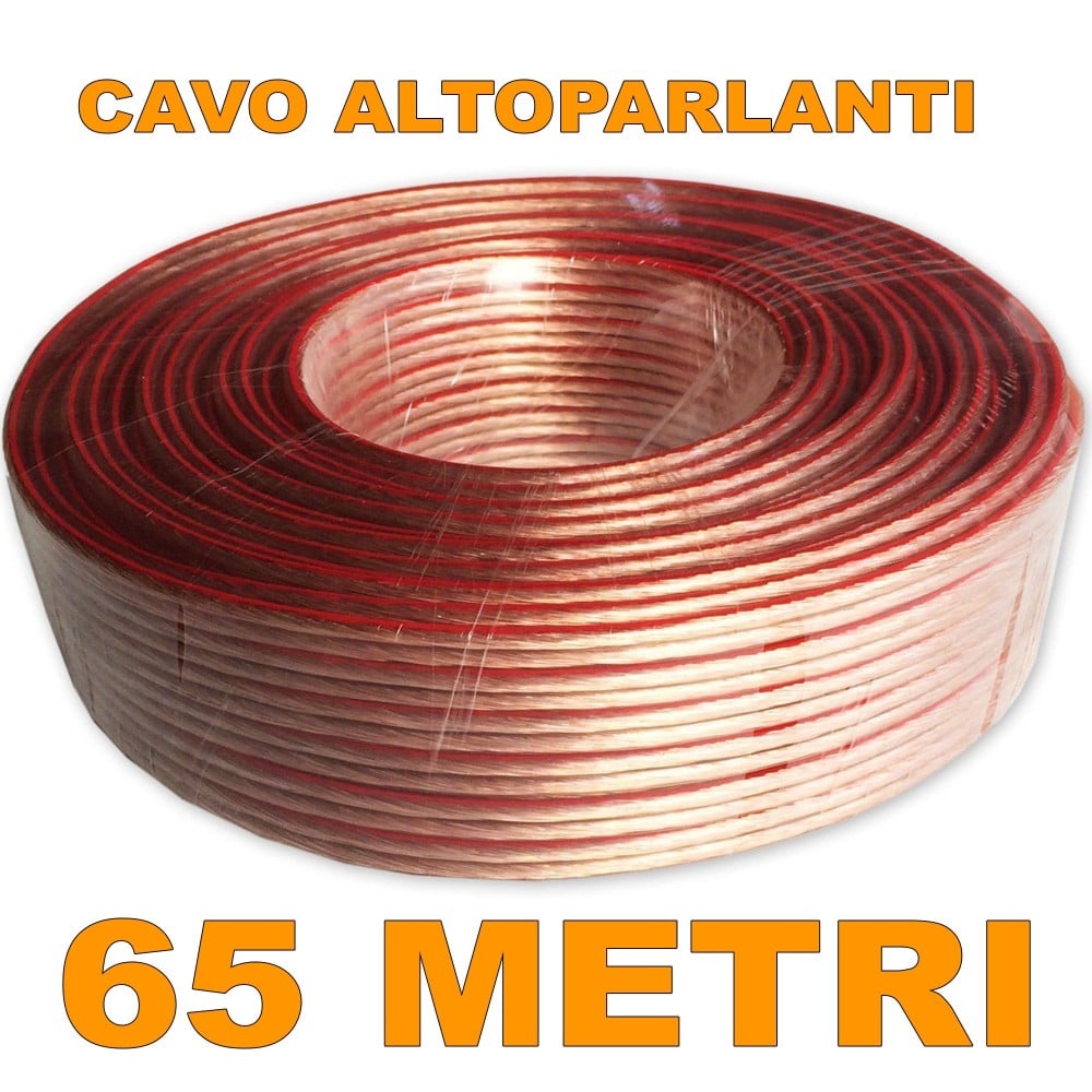 CAVO PER ALTOPARLANTI MATASSA BOBINA FILO BIPOLARE AUDIO CASSE SPEAKER STEREO