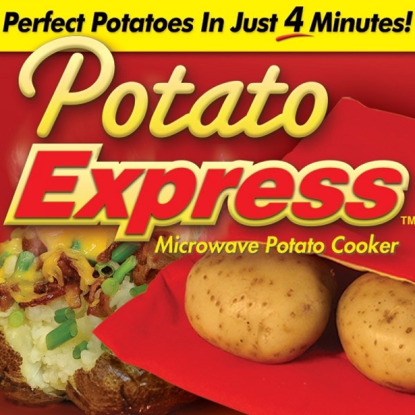 riutilizzabili 4 pezzi Sacchetti per microonde per patate e patate colore: rosso 