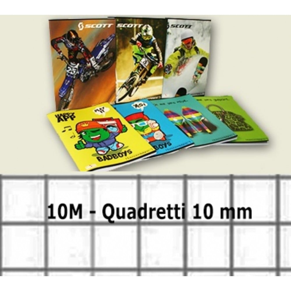 20 PEZZI QUADERNONI QUADERNONE QUADRETTI 1 cm 10 mm 10M QUADERNI QUADERNO A4