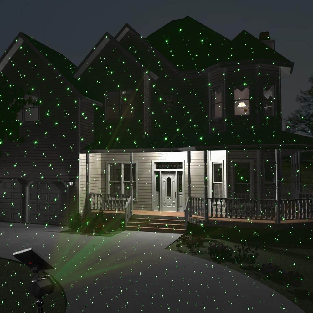 Proiettore Luci Casa Natale.Proiettore Laser Con Pannello Solare Paesaggio Illuminazione Esterna Natale