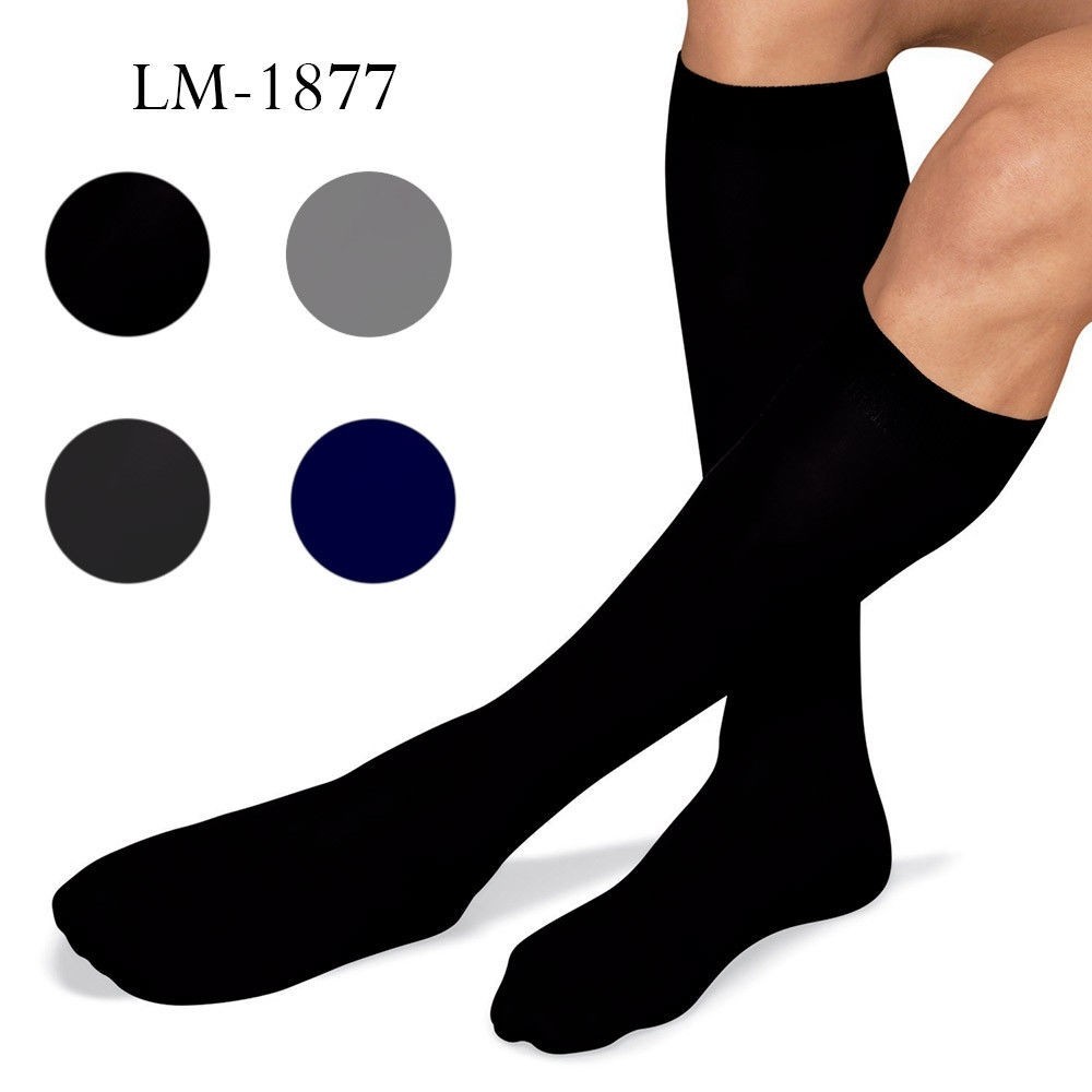12 paia di calzini da uomo in 100% puro cotone a coste lunghi fino al ginocchio 
