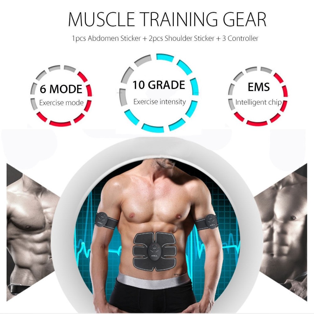 Fitness Machines stimolatore muscolare 8 modalit/à USB addebitabile elettrico stimolatore muscolare addominale massaggiatore fitness allenamento addominale muscolare