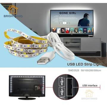 STRIP LED LUCE FREDDA STRISCIA 90 CM USB PER RETROILLUMINAZIONE TELEVISORE TV