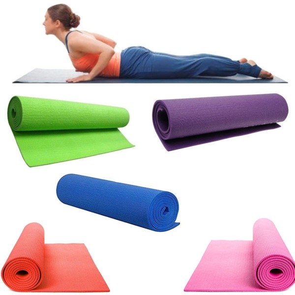 Homegym Tappetino Yoga per Pilates in palestra esercizio Blu 15mm NBR Schiuma Cinghia di trasporto Fitness 