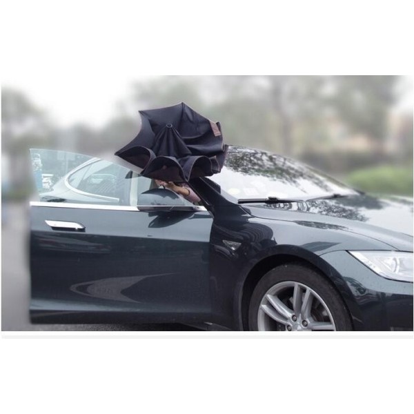 Ombrello Con Apertura Contrario Reversibile Auto Rovesciato Novità Pioggia 378 