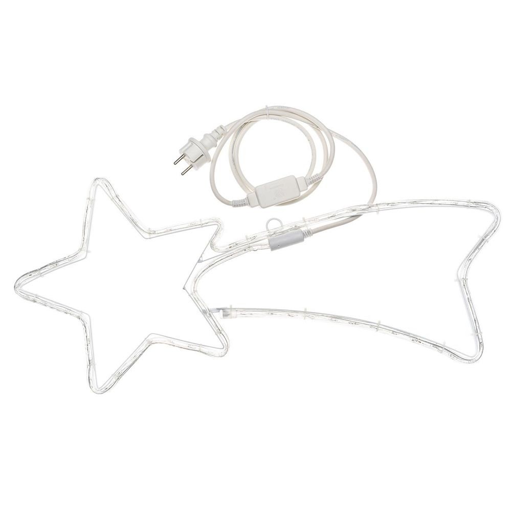 Disegno Stella Cometa Di Natale.Stella Cometa Luminosa 65 Cm In Tubo Luminoso A Led Bianchi Effetto Flashing Ebay