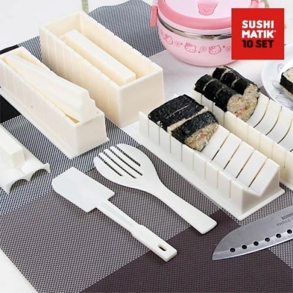 Kit per la preparazione di sushi fatto in casa, 11 pezzi di cucina  fai-da-morta Sushi Molds Sushi Tool Set con 8 stampi, riso