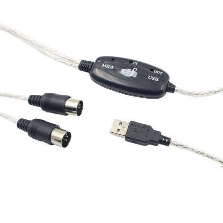 CAVO USB INTERFACCIA MIDI ADATTATORE IN OUT PC AUDIO TASTIERA/EXPANDER