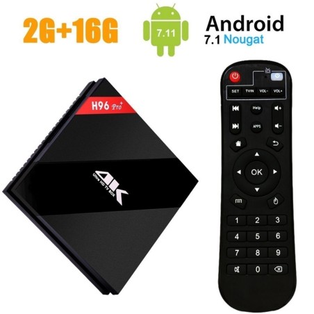 ANDROID TV BOX H96 4K ULTRA HD AMLOGIC OCTA CORE CORTEX SMART WiFi BLUETOOTH 3D