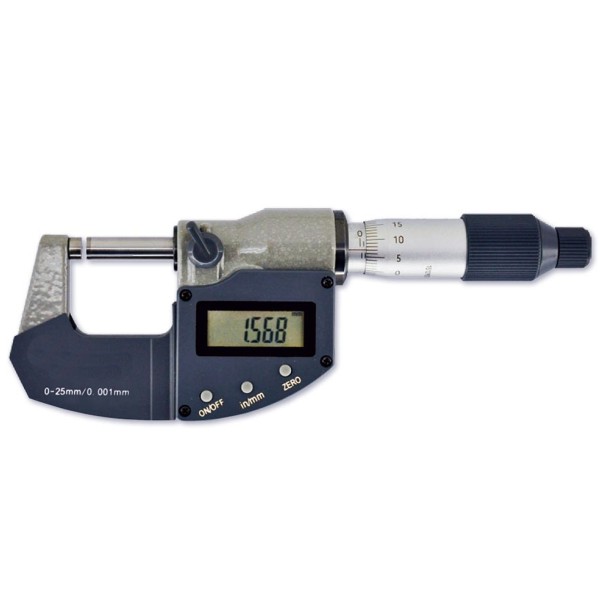 Strumento di misura 0-25 mm per strumento di misura 0,01 mm Strumento di misura per micrometro con metallo per strumento di calibro meccanico 