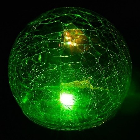 2 x vetro solare palla rottura vetro cambio colore LED Lampada da giardino in acciaio inox lampada solare 