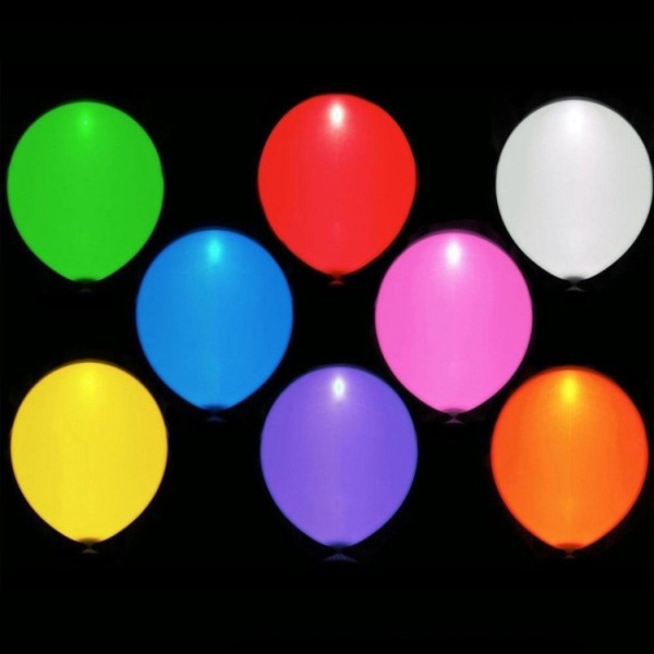 Matrimoni Decorazione Colleer 30Pz Palloncini Colorati con Luce LED Balloons Luminoso Multicolori per Party Compleanni 