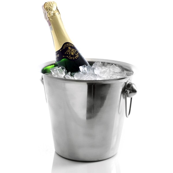 Wine Cooler Kosma ciotola per punch in acciaio inossidabile ciotola di Champagne Secchiello per feste Dimensioni: 40 cm Finitura martellata con paletta per ghiaccio libera 