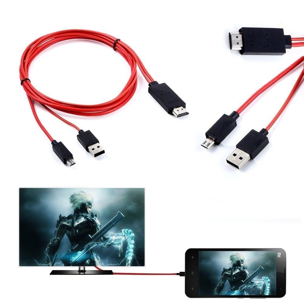 CAVO MHL PER SAMSUNG GALAXY S3 S4 S5 NOTE 2 NOTE 3 HD MICRO USB A HDMI HDTV