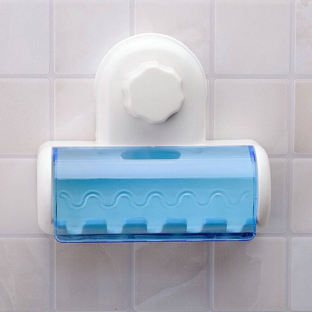 Portaspazzolini Da Denti Singolo Montato A Parete (2 Pezzi) - Con Copertura Traspirante, Adesivo, Per Bagno E Doccia