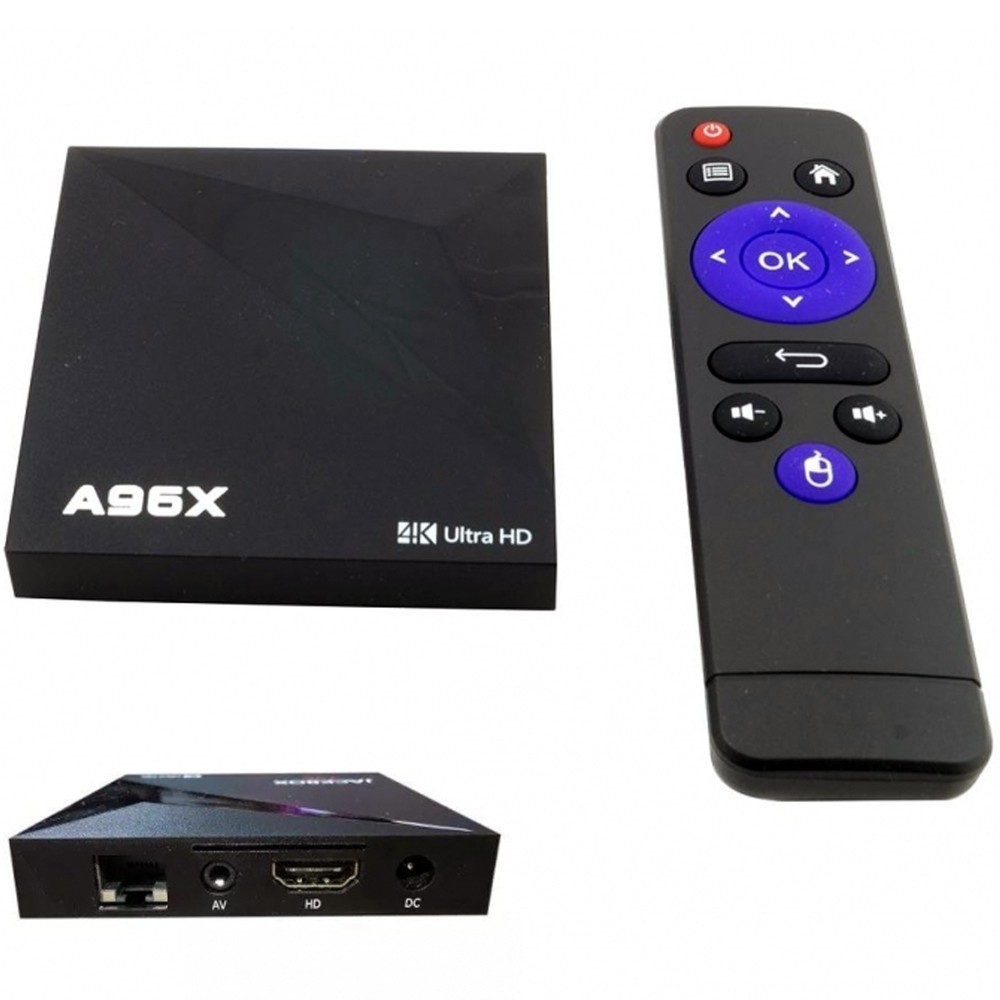 ANDROID 7.1 A96X TV 4K RAM QUAD-CORE CORTEX-A53 SMART 3 USB HDMI RJ45 KODI SD