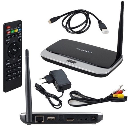 SMART TV BOX FULL HD TV IPTV DECODER HD ANDROID H.265 WIFI 2GB RAM 8GB ROM CS91