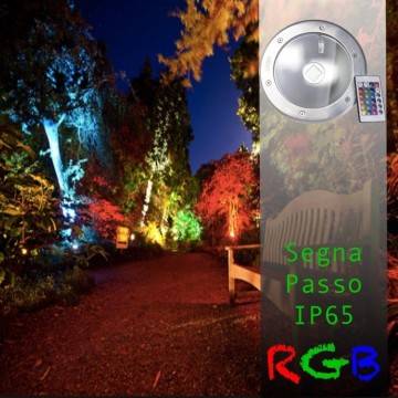 SEGNAPASSO FARETTO CALPESTABILE LED COB RGB 30W IP65 2700 LUMEN CON TELECOMANDO