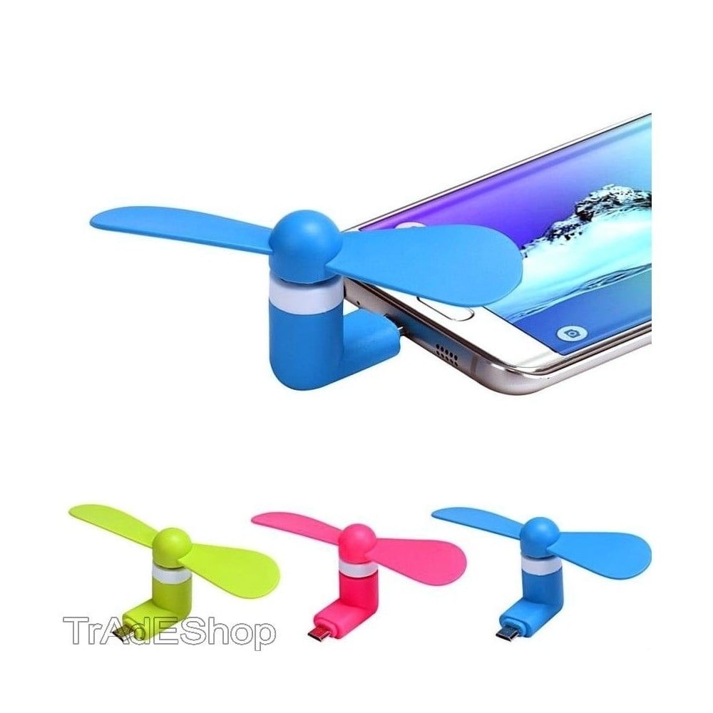 VENTILATORE MINI FAN PORTATILE USB PER PC NOTEBOOK MINIUSB SMARTPHONE CELLULARE
