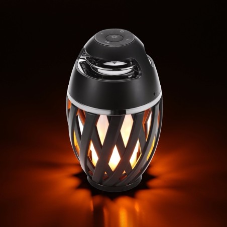 CASSA SPEAKER FLAME LIGHT LED BLUETOOTH PORTATILE SENZA FILI TF MP3 BT4.2