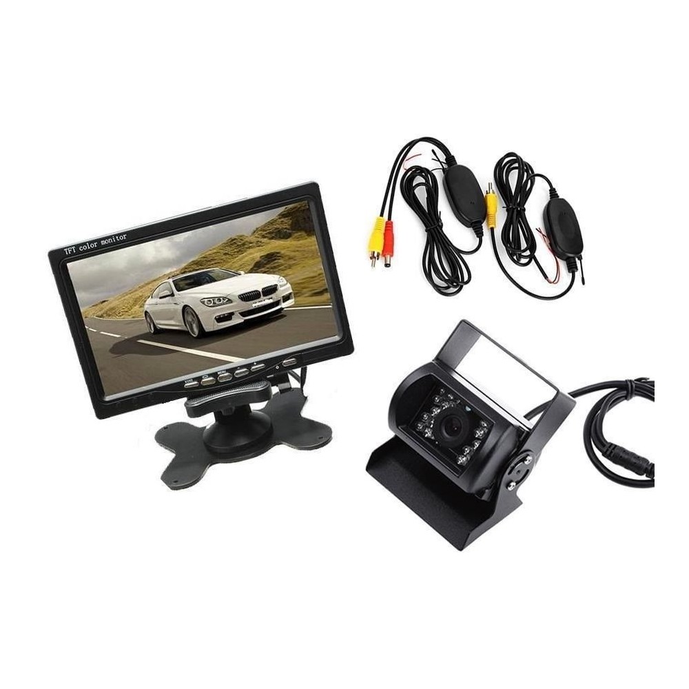 Kit retromarcia parcheggio auto monitor colori TFT 4.3" Telecamera con staffa 