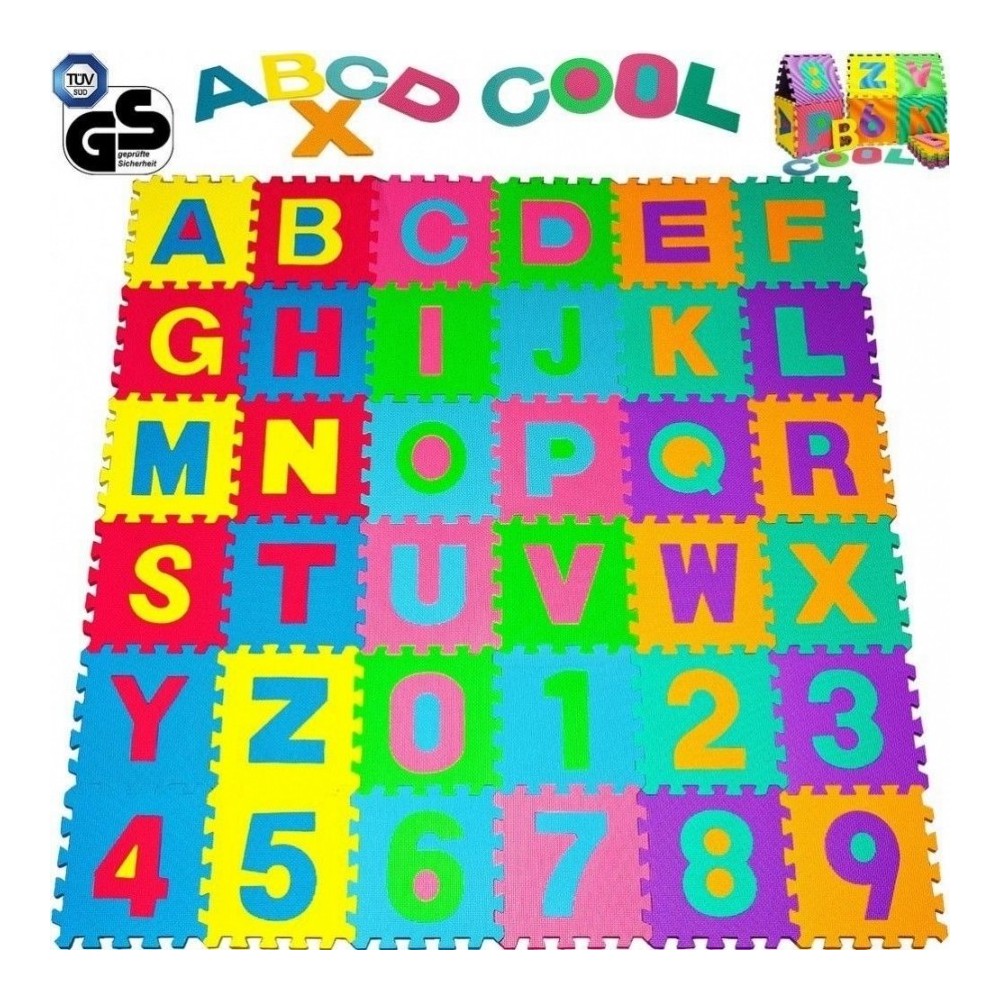 Tappeto Puzzle Per Bambini 12 X 12 Cm Gioco Tappetino Lettere Alfabeto Gomma
