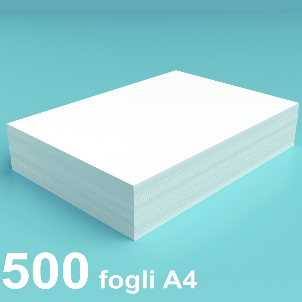 50 pezzi - Risma carta A4 500 fogli bianchi