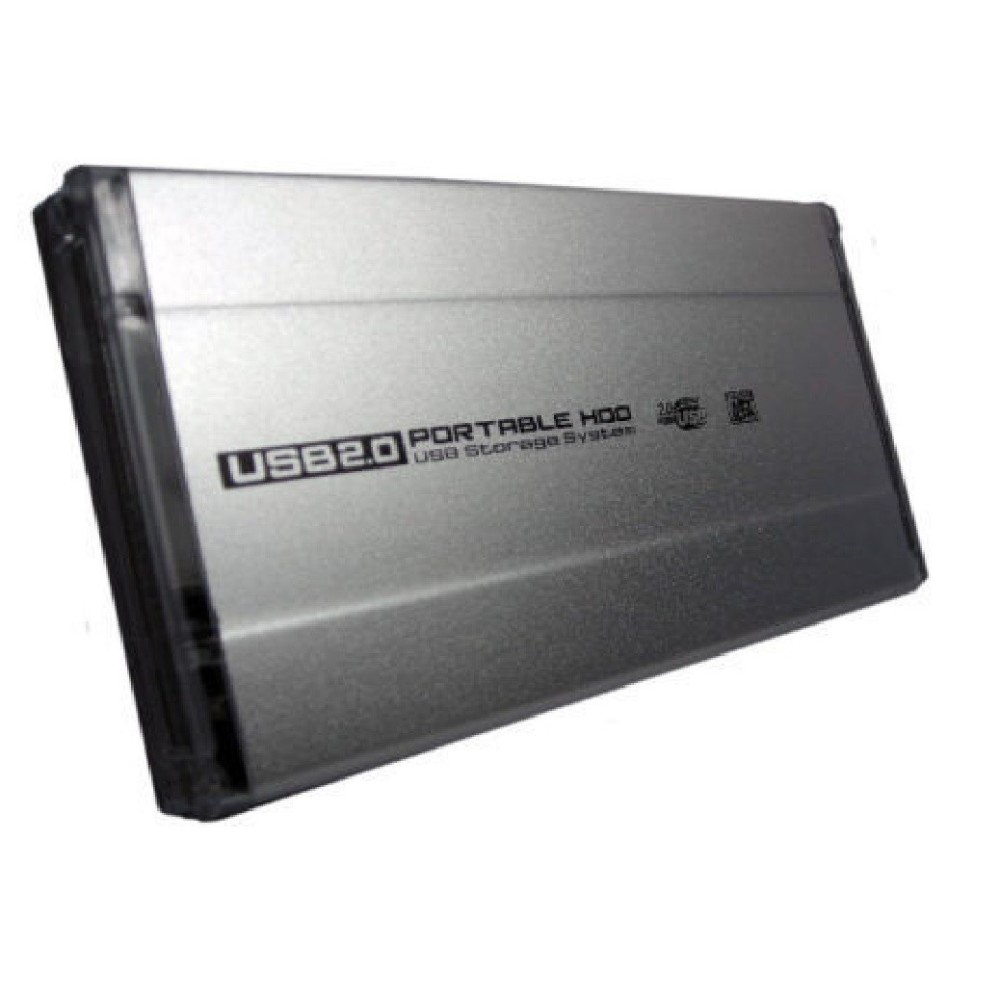 CASE BOX ESTERNO PER HARD DISK HDD 2.5 IDE SATA USB 2.0 SUPER SLIM ALLUMINIO