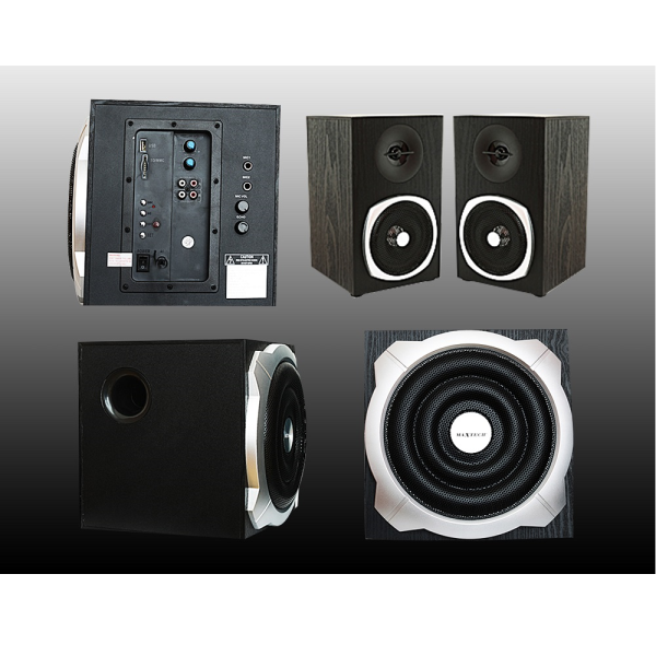 Trade Shop - Casse Subwoofer 2.1 Bluetooth Altoparlanti Audio Amplificate Speaker Maxtech Ca-ss005