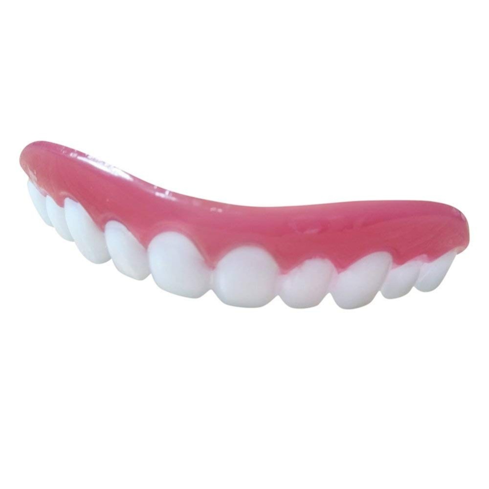 Enticerowts facile da usare cosplay 2 denti finti luminosi da vampiro in resina atossica per protesi protesi per Halloween feste 1,5 cm 