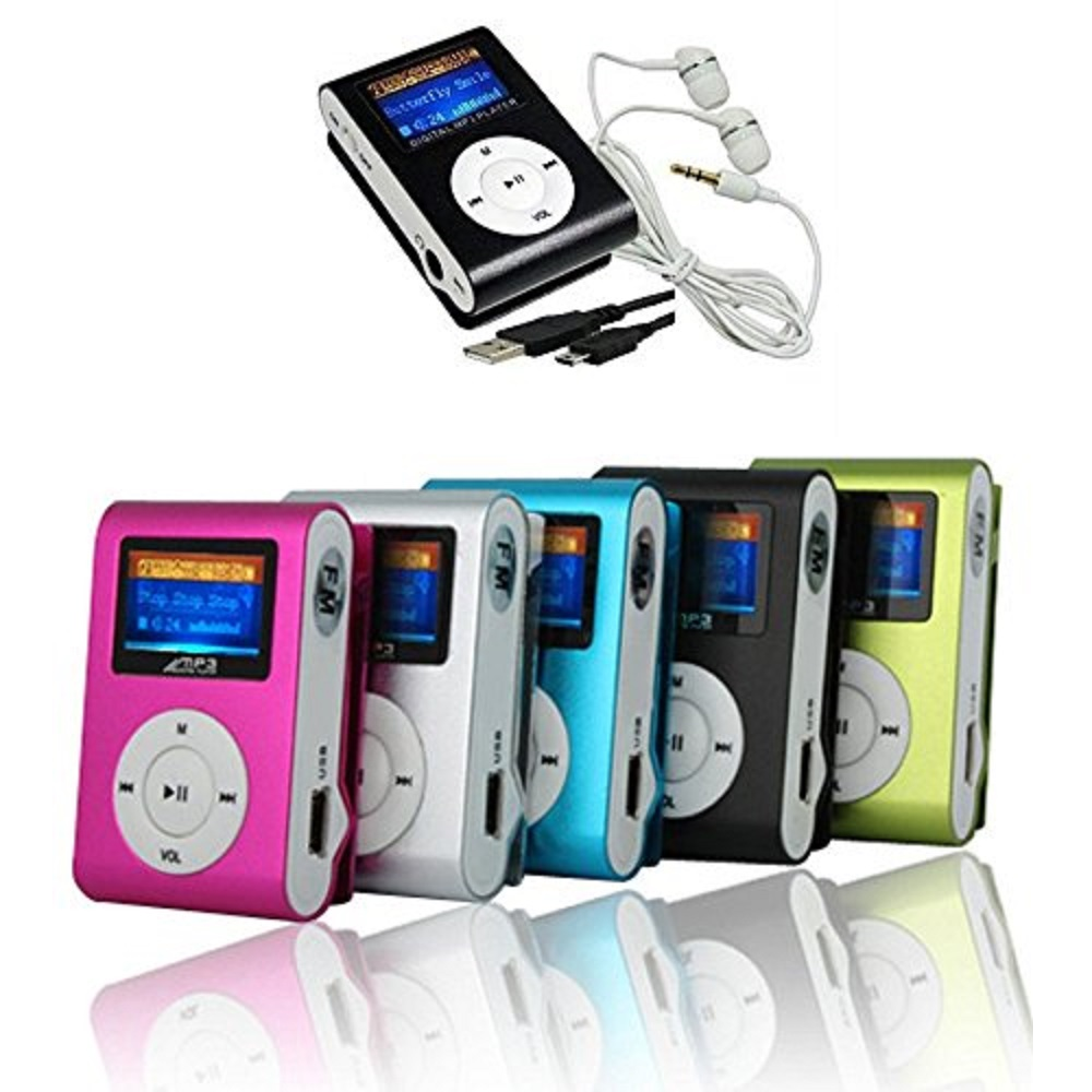 MINI LETTORE MP3 CLIP USB DISPLAY LCD SUPPORTA 32GB MICRO SD FM RADIO