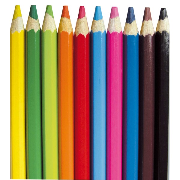 Study Time confezione da 12 matite colorate grandi 