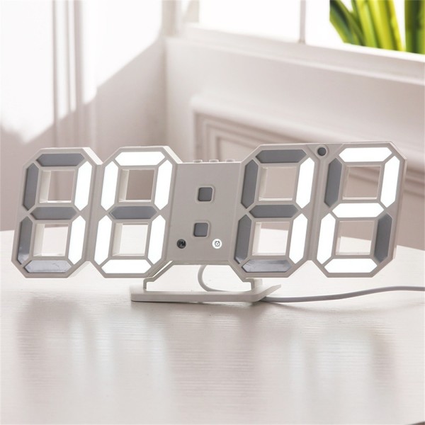 grande LED orologio da tavolo per la casa e l'ufficio decorazione Orologio da parete digitale a LED calendario della temperatura 48 cm 