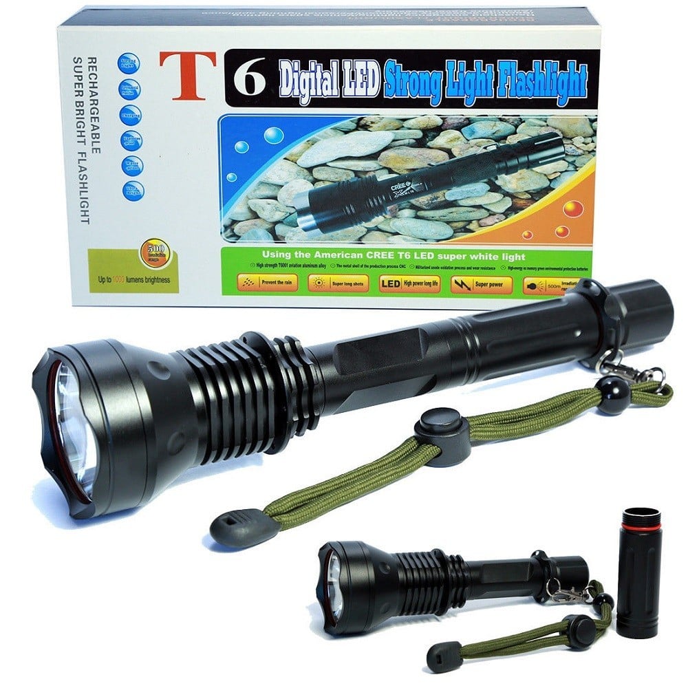 XMLT6 TORCIA TATTICA LED XML-T6 CREE 2000W 1000 LUMEN RICARICABILE ZOOM LUCE XMLT6 TORCIA TATTICA LED XML-T6 CREE 2000W 1000 LUMEN RICARICABILE ZOOM LUCE