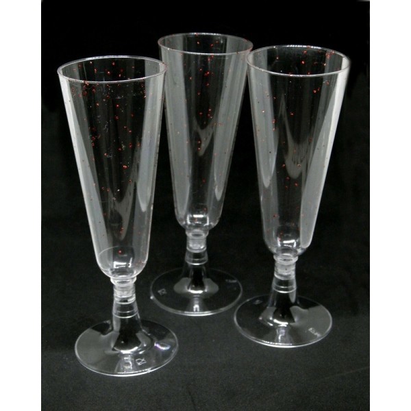 Elegante mini bicchieri di plastica da champagne mini bicchieri da dessert 2 pezzi trasparenti set da 12 pezzi 50 ml 