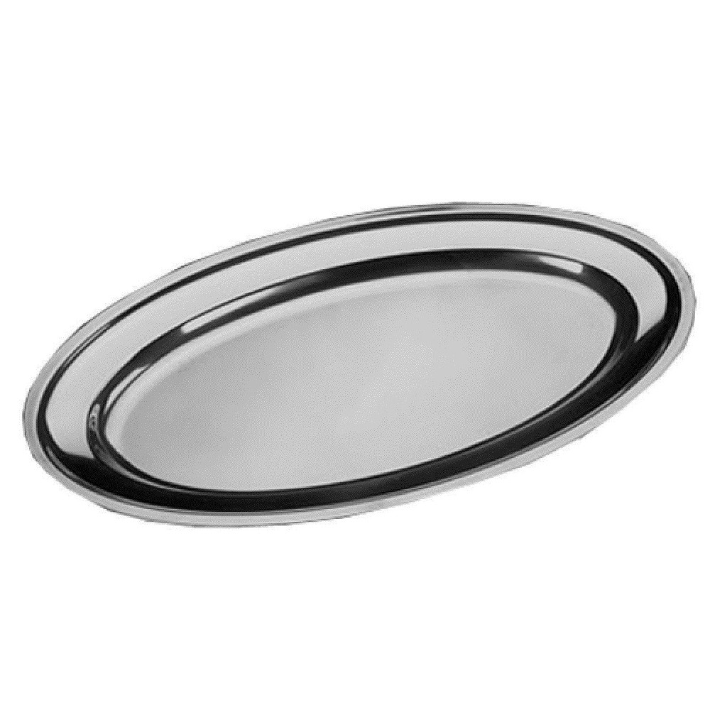 Vassoio ovale in acciaio inox cm 35x22 169578 - RGMania