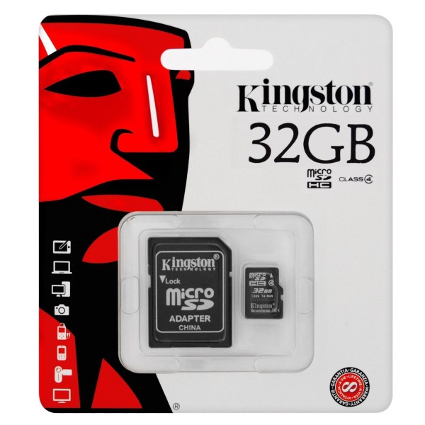 KINGSTON MICRO SD 32 GB MICROSD CLASSE 4 SDHC SCHEDA DI MEMORIA CARD SMARTPHONE
