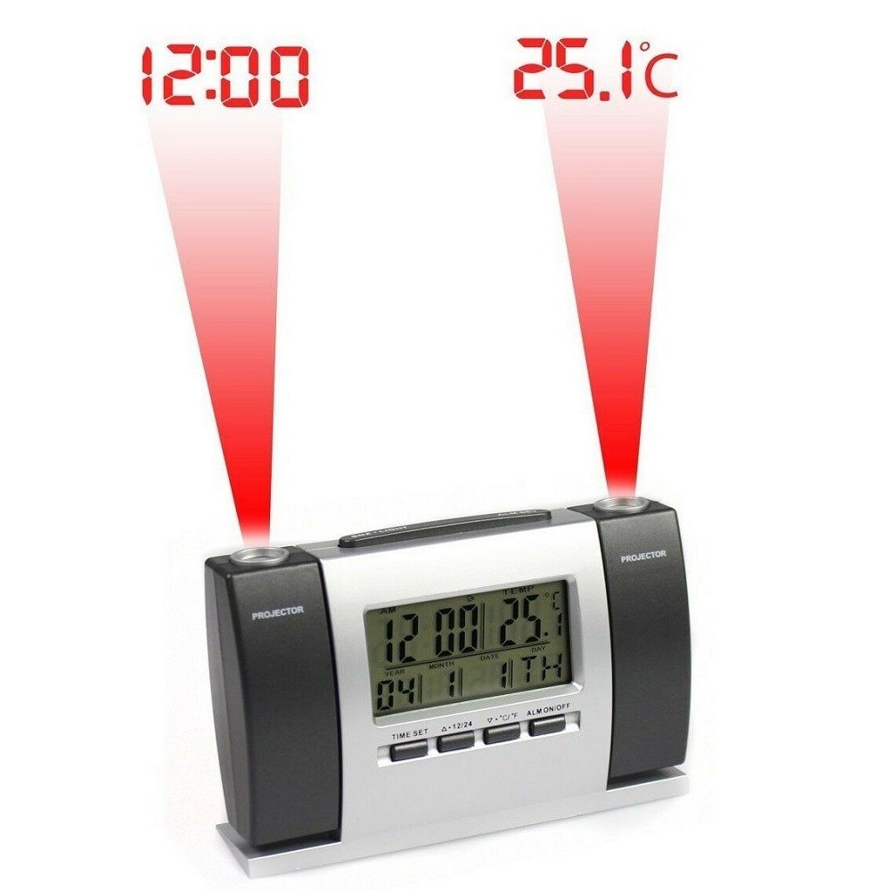 Allarme visualizzazione Temperatura Diagramma Display LCD di Grandi Dimensioni con monitoraggio della Temperatura e dellumidità Ridioo Sveglia Digitale sensore e retroilluminazione 