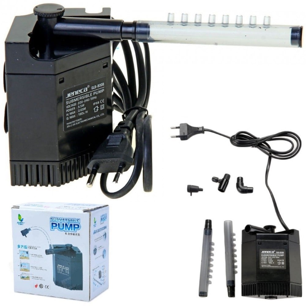 Pompa Sommersa Per Acquario E Laghetto 10-105W 220V - Portata Regolabile 600-4500L/H, Aspirazione A 360°, Basso Rumore